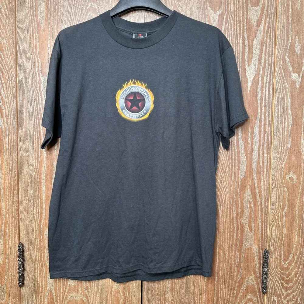 Vintage 2003 Orange County Choppers T-Shirt Black Graphic Tee Mens‎ Large ODM